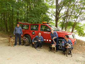Unitat Canina dels bombers a les comarques gironines
